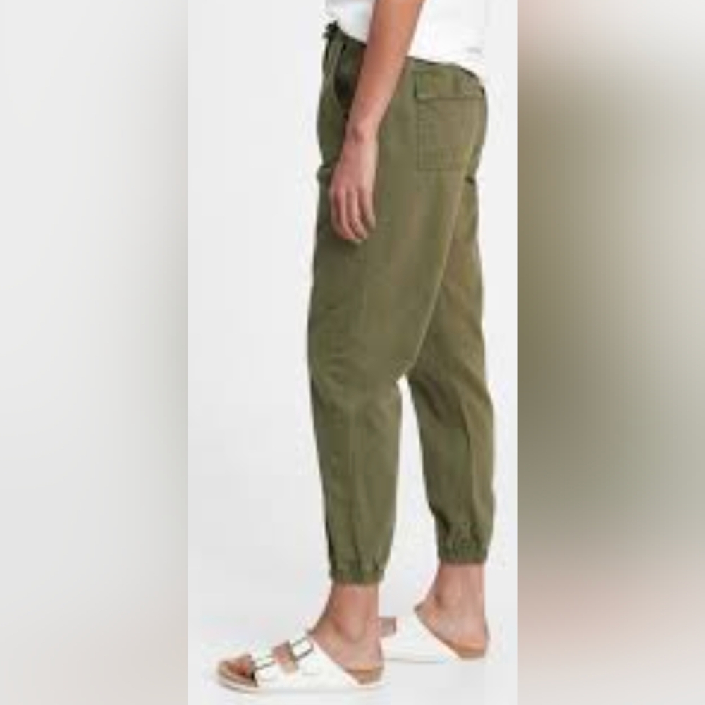 Gap Women's Olive Green Twill Joggers Size XL NWT MSRP $49.99 - Picture 1 of 6
